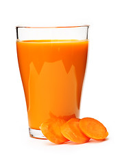 Image showing Carrot juice in glass