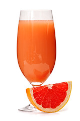 Image showing Grapefruit juice in glass