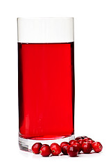 Image showing Cranberry juice in glass