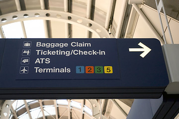 Image showing Airport signs