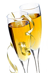 Image showing Champagne glasses