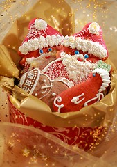 Image showing Gingerbread Santa Claus for Christmas