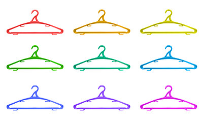 Image showing Multicoloured hangers