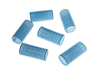 Image showing Blue curlers