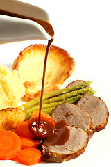 Image showing Roast beef and gravy