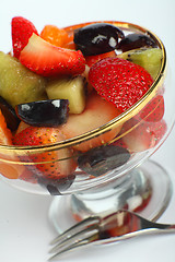 Image showing Fruit salad angled