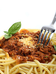 Image showing Spaghetti meal vertical