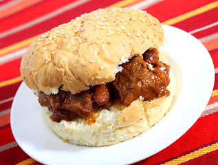 Image showing Sloppy joe with chili