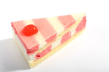 Image showing Strawberry and vanilla sponge cake