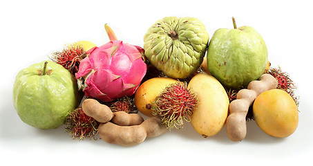 Image showing Tropical fruits from the side