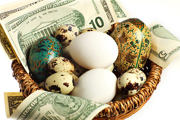 Image showing A nest egg in one basket