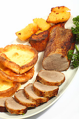 Image showing Roast beef high angle