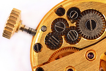 Image showing Detail of the inside of a watch