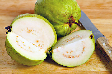 Image showing Guava fruit cut open