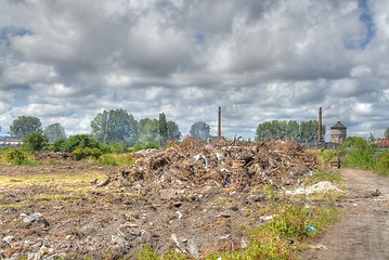 Image showing Empty parcel for Baltic Arena football stadium