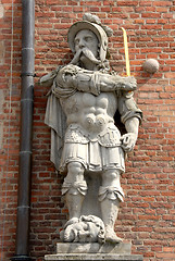 Image showing Detail of house facade in Old Town, Gdansk Poland