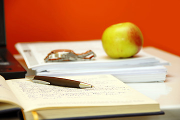 Image showing Working desk still life