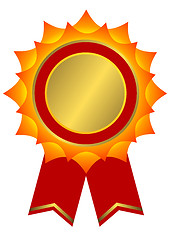 Image showing Red, golden and yellow award 