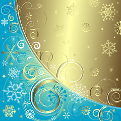 Image showing Blue christmas background 