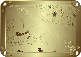 Image showing Grunge metallic silvery frame 