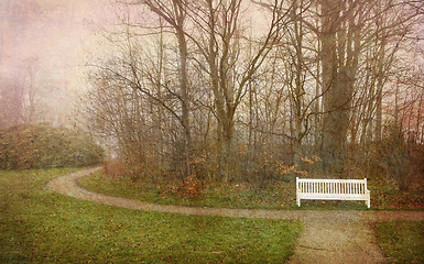 Image showing Foggy morning retro