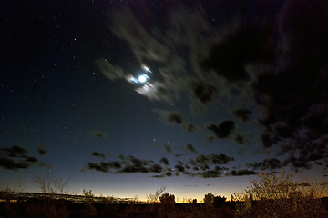 Image showing Starry Night at Ayers Rock, Northern Territory, Australia, Augus