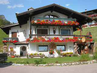 Image showing House in the Dolomites, Italy