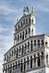Image showing Facade of a Church in Lucca, Italy