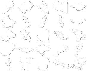 Image showing Lebanon-Netherlands 3D White Maps
