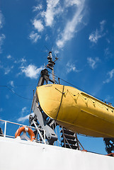 Image showing Lifeboat and life ring