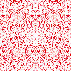 Image showing Hearts pattern