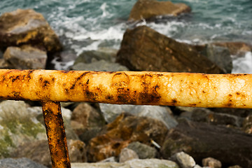 Image showing Rusty banister