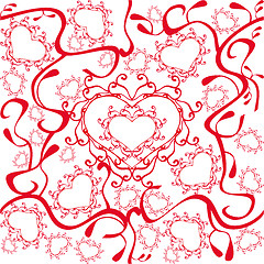 Image showing Hearts pattern