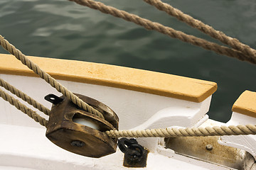 Image showing Ship pulley