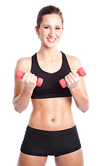 Image showing Beautiful exercise woman