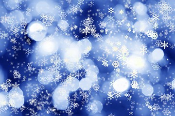 Image showing Winter lights background