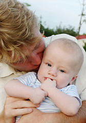 Image showing Father and son.