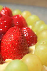 Image showing Strawberries and Grapes