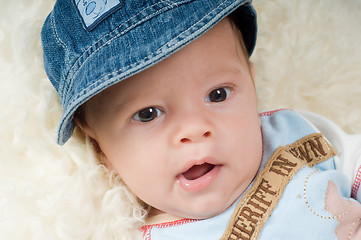 Image showing Trendy newborn boy