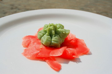 Image showing Wasabi and Sushi Ginger