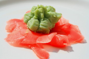 Image showing Wasabi and Sushi Ginger