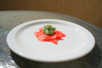 Image showing Wasabi and Sushi Ginger