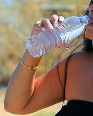 Image showing Woman Drinking Water