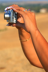 Image showing Womans Hands Holding Digital Camera