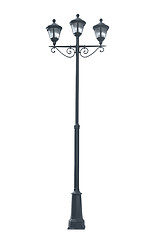 Image showing Triple lamppost