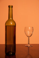 Image showing bottle with empty glass