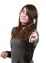 Image showing Girl in headphone