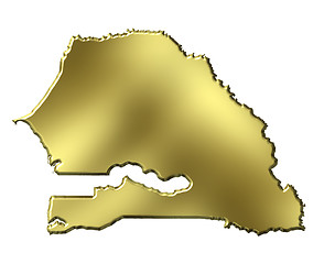 Image showing Senegal 3d Golden Map