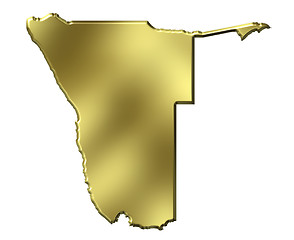 Image showing Namibia 3d Golden Map