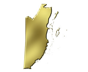 Image showing Belize 3d Golden Map